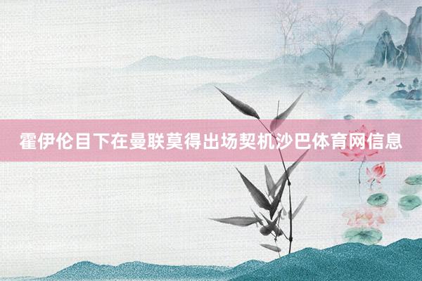 霍伊伦目下在曼联莫得出场契机沙巴体育网信息