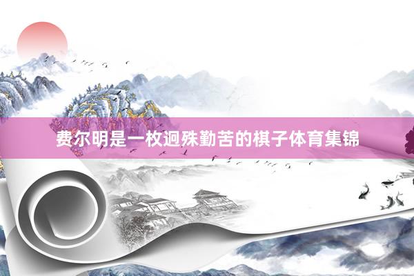 费尔明是一枚迥殊勤苦的棋子体育集锦