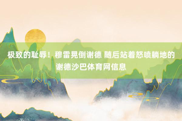 极致的耻辱！穆雷晃倒谢德 随后站着怒喷躺地的谢德沙巴体育网信息