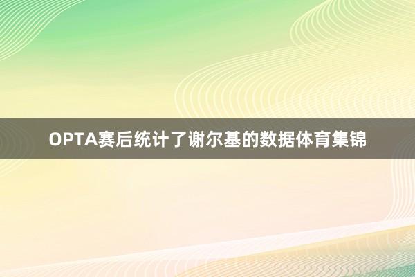 OPTA赛后统计了谢尔基的数据体育集锦