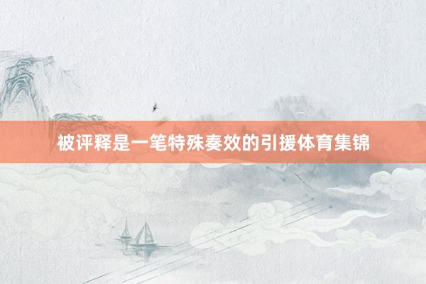 被评释是一笔特殊奏效的引援体育集锦