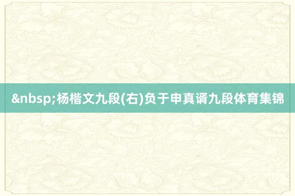 杨楷文九段(右)负于申真谞九段体育集锦
